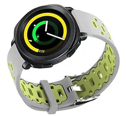 Спортивний ремінець Primo Perfor Classic для годинника Samsung Sport Gear SM-R600 Grey Green - мініатюра 2