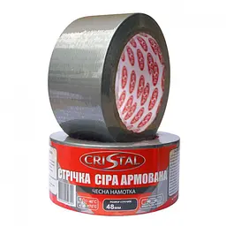 Скотч армований Cristal Silk 48 мм 30 м Сірий 30412 - мініатюра 2
