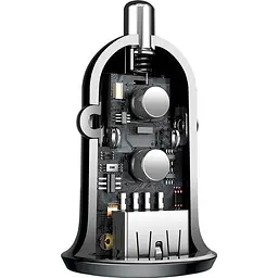 Автомобільний зарядний пристрій Baseus Grain Pro 4.8A 2 USB (CCALLP-01) - мініатюра 6