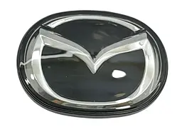 Емблема решітки Mazda 6 (2011-2016р) чорна+хром 141х112 мм під склом (на напрямних)