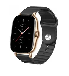 Ремінець BeWatch для Amazfit BIP/Bip Lite/Bip U/Pro/Mini/GTS/GTS 2 (E)/GTR 42мм силіконовий 20 мм Wave Чорний (1010701) - мініатюра 5