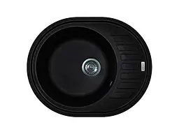 Кухонна мийка Adamant Ovum 615x495x200 чорний металік 000008391, Чорний
