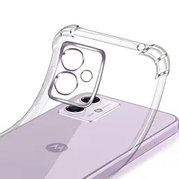 TPU чохол GETMAN Ease logo посилені кути Full Camera для Motorola Moto G54 Power Безбарвний (прозорий) - мініатюра 2