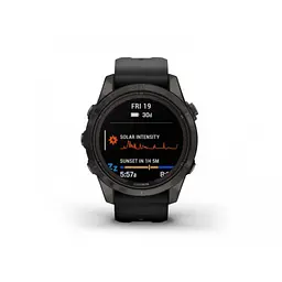Смарт-годинник Garmin Fenix 7S Sapphire Solar Carbon G. DLC Tit. with Black Band (010-02776-10/11) - мініатюра 2