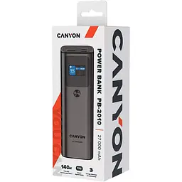 Зовнішній акумулятор Canyon PB-2010 Power Bank 27000mAh 140W Dark Grey [CNE-CPB2010DG] [120802] - мініатюра 7