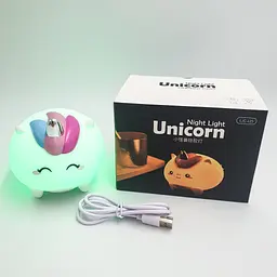 Силіконовий дитячий нічник Єдиноріг 7 LED акумуляторний USB світильник іграшка 3D TOYS LAMP - мініатюра 8