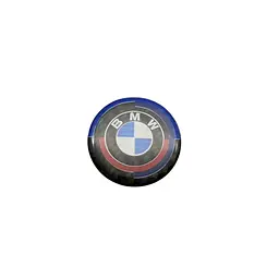 Емблема керма BMW карбонова чорна 45мм (на скотчі)