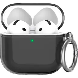 Чохол AhaStyle Transparent TPU Silicone Case для AirPods 4 Black [133819]