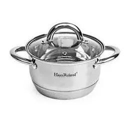 Каструля з кришкою SS "HausRoland" 7сл.інд.дно 1.9л