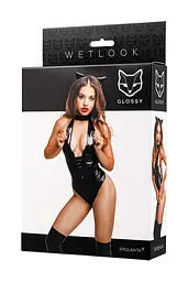 Боді Glossy Kitti Wetlook S (чорний) - мініатюра 8