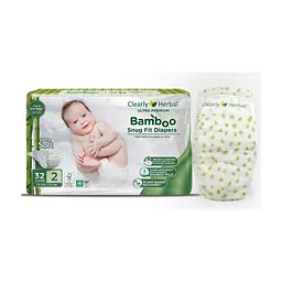 Підгузки Clearly Herbal Bamboo, розмір 2 (3-6 кг), 32 шт (1134)