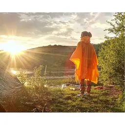 Пончо AceCamp Vinyl Rain Poncho ONE SIZE Червоний - мініатюра 4