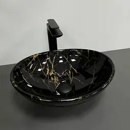 Умивальник VBI Parma marble black накладний VBI-011004, Чорний