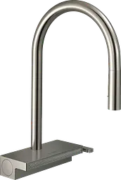 Змішувач Hansgrohe Aquno Select M81 170 3jet кухонний з витяжним виливом 73837800 Stainless Steel Finish Нержавіюча сталь