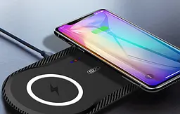 Бездротовий зарядний пристрій XO WX025 20 вт для 2 пристроїв wireless fast charger чорний - мініатюра 7