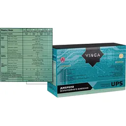 Пристрій безперебійного живлення Vinga LED 1200VA plastic case with USB (VPE-1200PU) - мініатюра 12