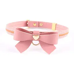 Повідець Lockink Sevanda Love Heart Butterfly LeaTher Collar Set - Pink - мініатюра 5