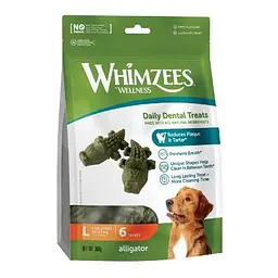 Натуральні ласощі для зубів собак WHIMZEES Dental Treats Alligator L 6 шт.