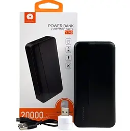Універсальна мобільна батарея 20000 mAh, Y146 + USB міні-ліхтарик, Black, 5 Вт WUW teh0027620 - мініатюра 4
