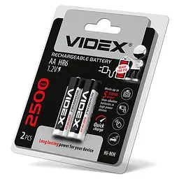 Акумулятори Videx HR6/AA 2500mAh double blister/2шт VIDEX (23341-000) - мініатюра 2
