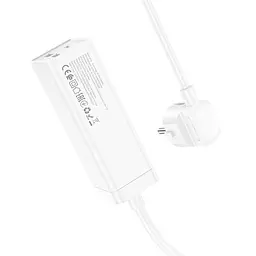 Фільтр–подовжувач Hoco AC9A Talent desktop charger (1 х розетка 2 х USB 1 х Type-C) 30W 10A - мініатюра 3
