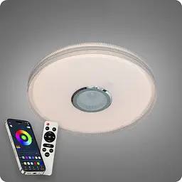 Люстра світлодіодна 517 Dlight RGB з пультом і колонкою 70Вт Білий (02177) - мініатюра 6