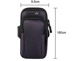 Чохол на руку Primo Sport універсальний спортивний для телефона до 6.5" Black - мініатюра 4