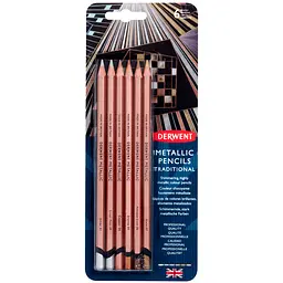 Набір кольорових олівців Metallic TRADITIONAL 6 кольорів блістер Derwent