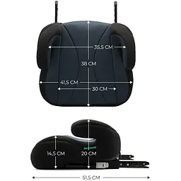 Автокрісло бустер Kinderkraft I-Boost I-Size Black - мініатюра 2