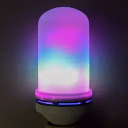 Led-лампа з ефектом полум'я Фіолетова LED FLAME LIGHT Е27 світлодіодна лампа з ефектом полум'я - мініатюра 7