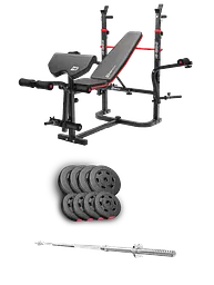 Набір Hop-Sport Premium 39кг з лавою HS-1065HB Pro та штангою