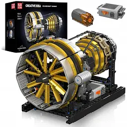Конструктор авіаційний двигун Mould King Motorised Turbine Engine  для дітей та дорослих  2256 деталей - мініатюра 2