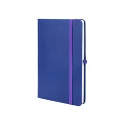 Книга записна Optima Nebraska А5, м'яка обкладинка, гумка, білий блок, лінія, бузкова (O20124-12)