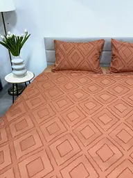Комплект постільної білизни Ecotton Jaquard полуторний 150х215 см помаранчевий Orange (24560) - мініатюра 2