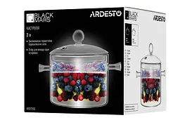 ARDESTO Каструля з кришкою Ardesto Black Mars 2л, боросилікатне скло - мініатюра 5