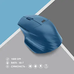 Bluetooth миша 2E MF280 Silent WL/BT blue UA (2E-MF280WBL) - мініатюра 6
