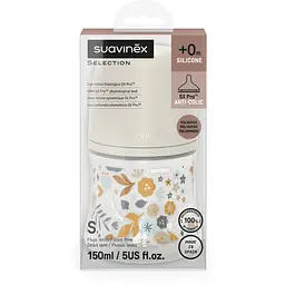 Пляшечка для годування Suavinex Wonderland 150 мл повільний потік біла (308741) - мініатюра 3