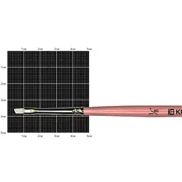 Пензель синтетика кутова Flamingo 1023A №1/8 коротка ручка KOLOS (4823064903935) - мініатюра 2
