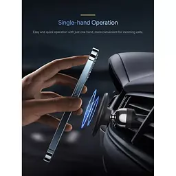 Автомобільний утримувач холдер Baseus C01 Magnetic Phone Holder Air Outlet Version SUCC000101 Black - мініатюра 9