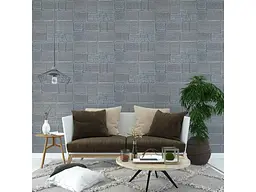 Панель стінова 3D STICKER WALL 700 * 700 * 6мм Камінь срібло (153) SW-00000187 - мініатюра 6