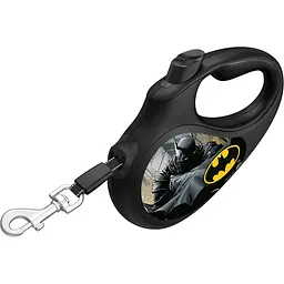 Повідець-рулетка для собак Waudog R-leash Бетмен Чорний, світловідбиваючий, M, до 25 кг, 5 м, чорний - мініатюра 2