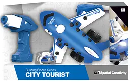 Конструктор DIY Spatial Creativity Літак із електродвигуном LM8074-DZ-1, синій (CJ-1379247) - мініатюра 4