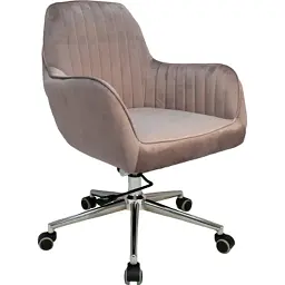Офісне крісло Примтекс плюс Elion Chrome HL-91 PK, оксамит пудровий (Elion Chrome HL-91 PK)
