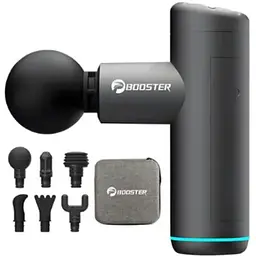 Масажний пістолет з кейсом Booster Mini X 2500mAh 6 насадок Чорний (2430308397)