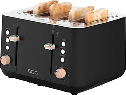Тостер ECG ST 4768 Timber Black - мініатюра 2