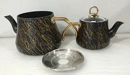 Двоярусний чайник O.M.S. Collection 8204-M Gold (0,8/1,8 л.) - мініатюра 2