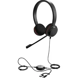 Комп'ютерна гарнітура Jabra Evolve 20 Stereo USB C/A MS (4999-823-169) [152289] - мініатюра 2