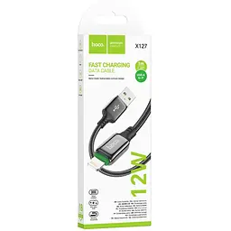 Дата кабель Hoco X127 Exceed USB to Lightning 12W (1m) Black - мініатюра 2
