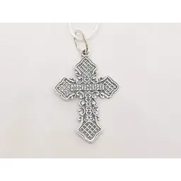 Срібний хрест Стерлінг 9 Розп'яття Христа. 34320 - мініатюра 3