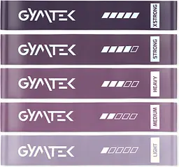Набір резинок для фітнесу Gymtek 0,5-30кг фіолетовий